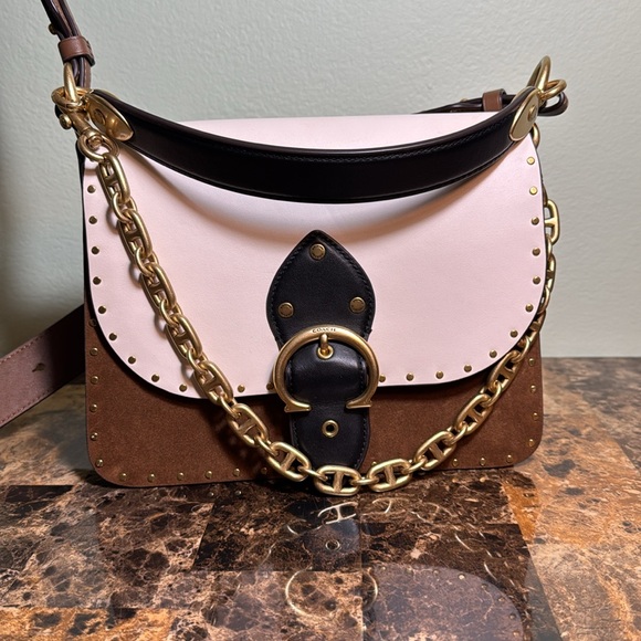 Coach Beat Shoulder Bag In Colorblock With Rivets - Picture 7 of 13